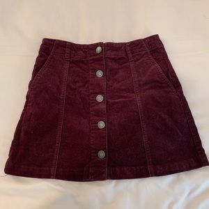 Corduroy burgundy skirt